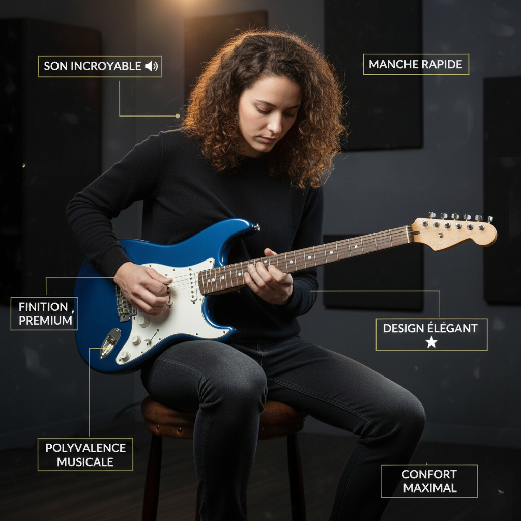 Guitare Electrique Débutant Bleu